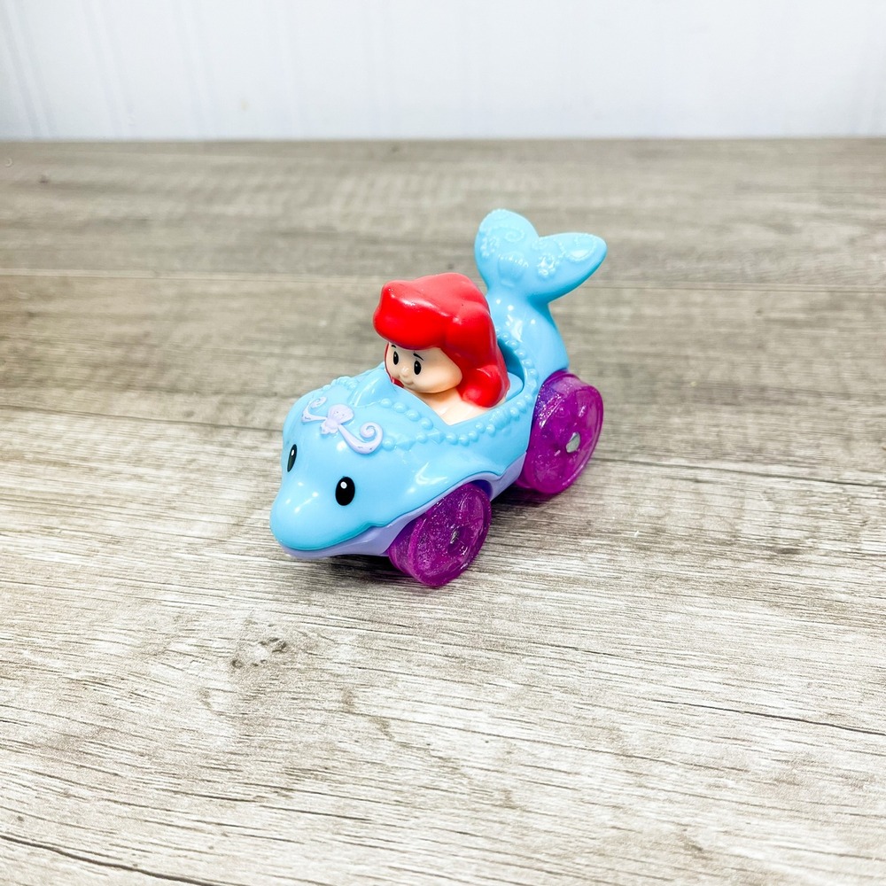 Fisher Price Little People Disney Princess Ariel Wheelies Dolphin Car BHT90